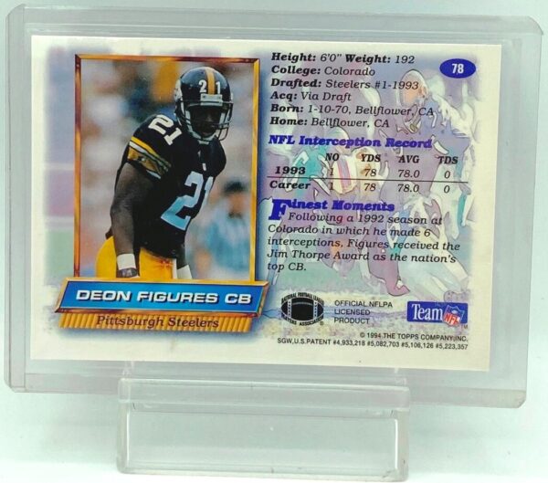 1994 Topps Rookie Star Deon Figures #78 (2)