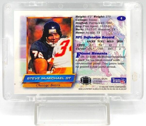 1994 Topps Steve McMichael Card #4 (5)