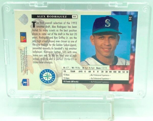 1994 UD Rookies Alex Rodriguez #24 (2)