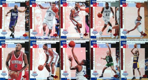 Vintage 1994 Upper Deck NBA Draft Lottery Picks 10-Card Redemption Set "Glen Robinson-Red Script Print Cover Card" ("Original Factory Sealed Clear Protective Poly Packaging") "Rare-Vintage" (1994)