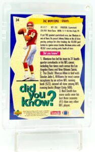 1995 CC Players Club Joe Montana #34 (2)