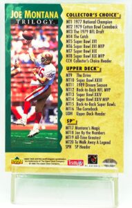 1995 CC Trilogy Card Joe Montana (2)