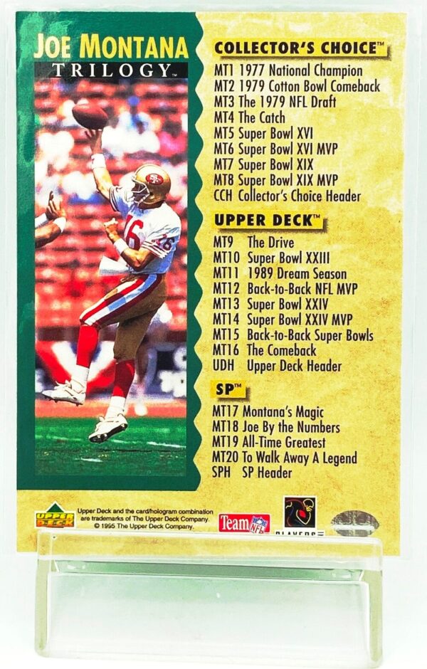 1995 CC Trilogy Card Joe Montana (2)
