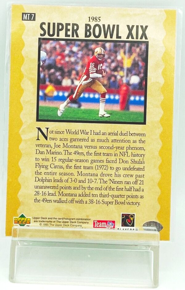 1995 Collector's Choice Joe Montana #MT7 (2)