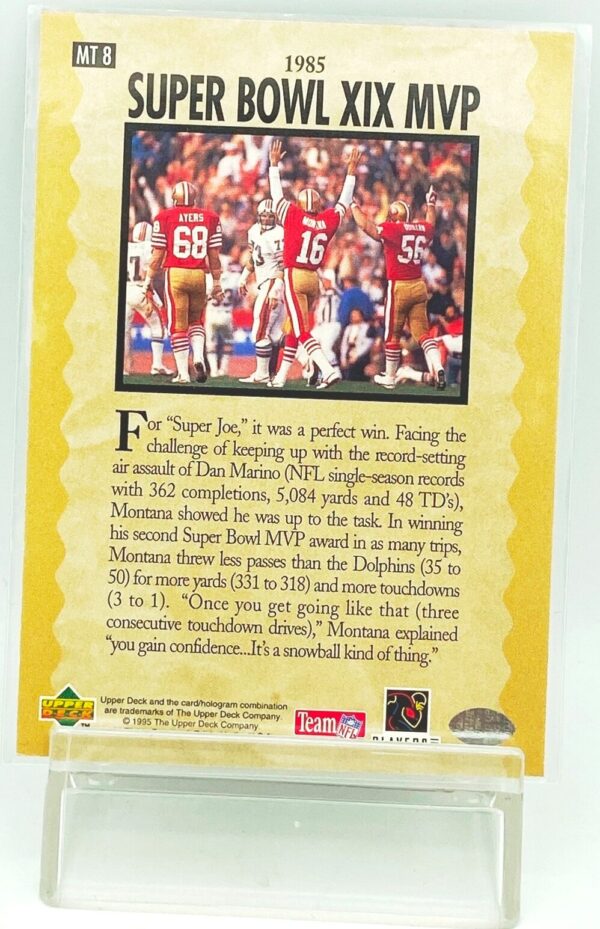 1995 Collector's Choice Joe Montana #MT8 (2)