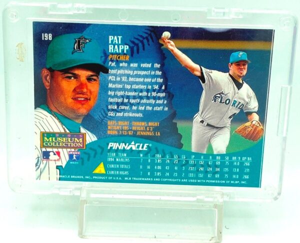 Vintage 1995 Pinnacle Museum Collection Pat Rapp Card #198 Team ...