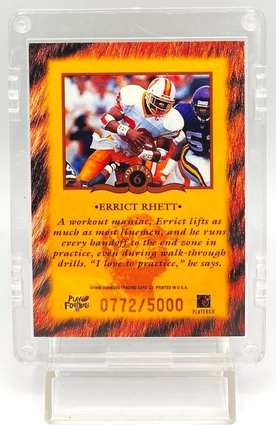 1996 Donruss Will To Win Errict Rhett #6 (5)