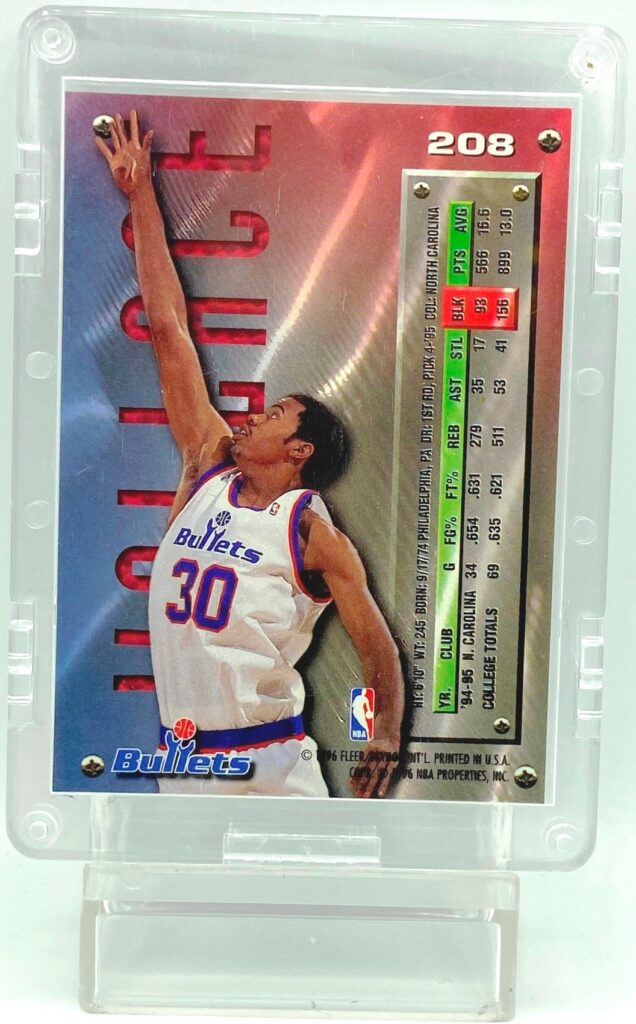 Metalin Rasheed 1 1995-1996 Fleer Metal Rasheed Wallace RC#208 (“Bullets”)
