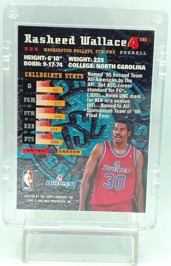 1996 TSC Draft Pick Rasheed Wallace #333(2)