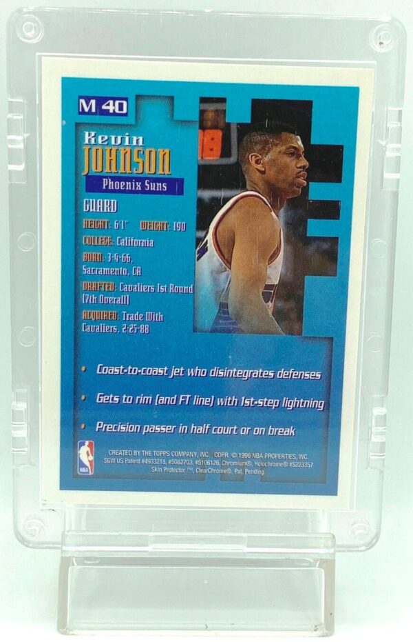 1996 Topps Clear Kevin Johnson #M40 (2) 1996 Topps Clear Kevin Johnson #M40 (2)