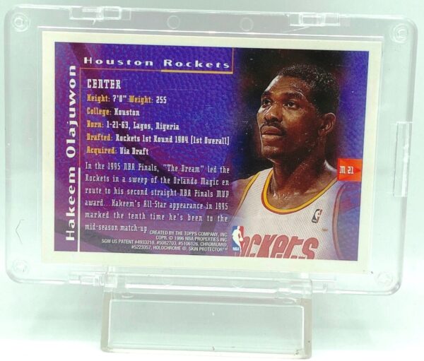 1996 Topps Finest Hakeem Olajuwon #M21 (2)