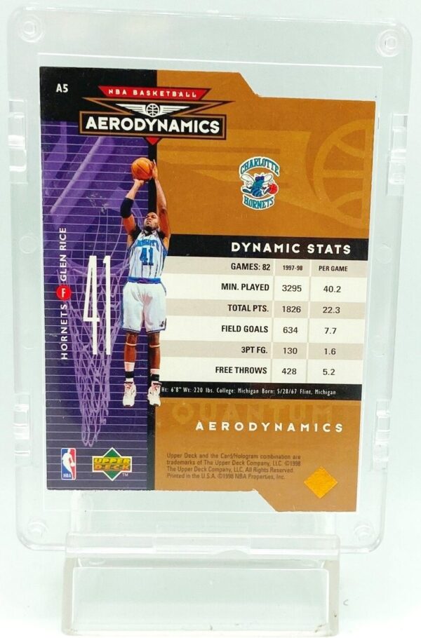 1998 UD Aerodynamics Glen Rice #A5 (2) 1998 UD Aerodynamics Glen Rice #A5 (2)