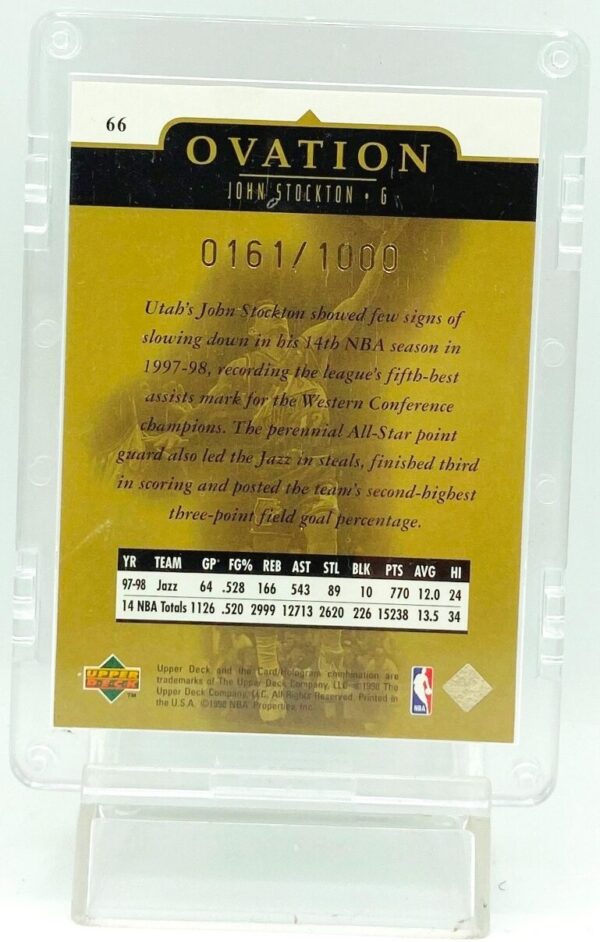1998 UD Ovation Gold John Stockton #66 (2)