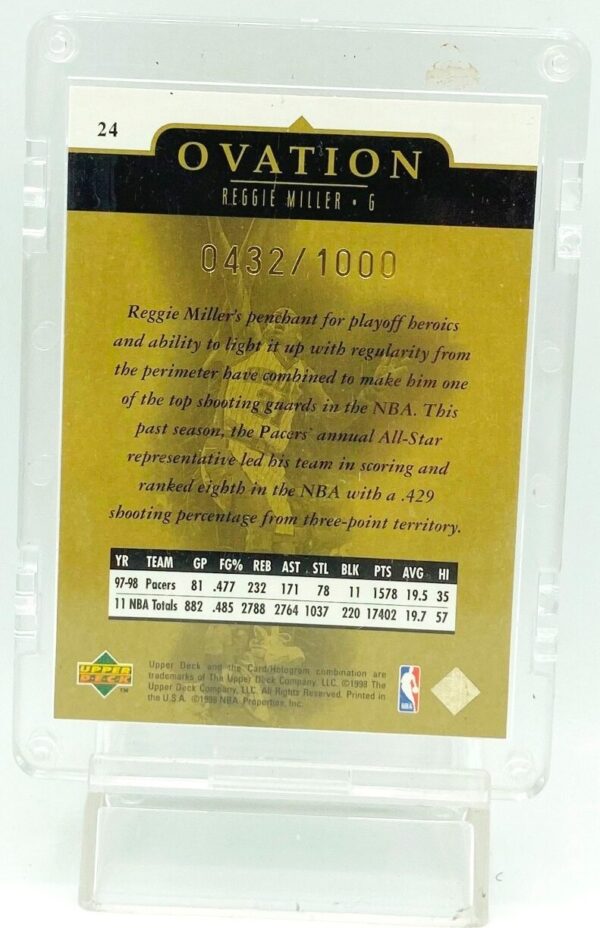 1998 UD Ovation Gold Reggie Miller #24 (2)