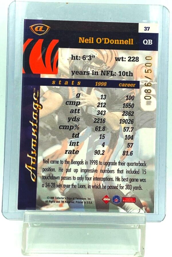 1999 Edge Neil O'Donnell Card #37 (3) 1999 Edge Neil O'Donnell Card #37 (3)