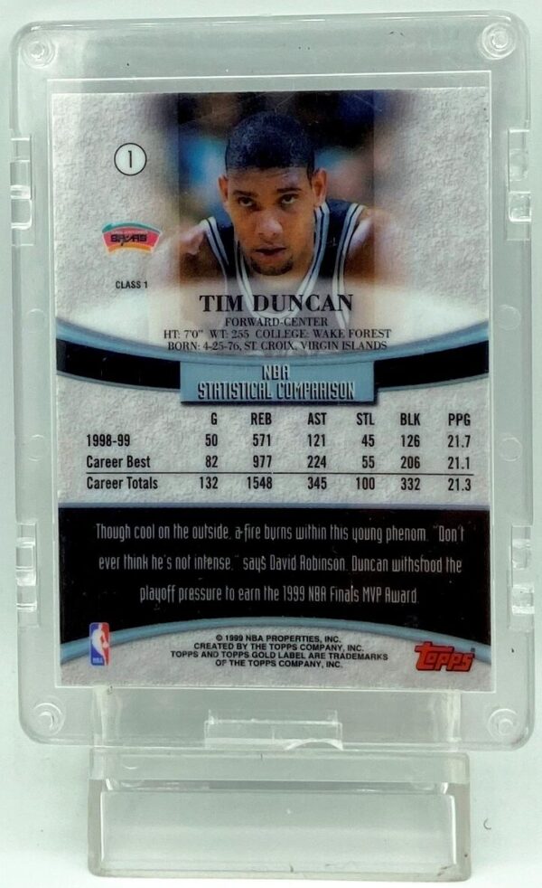 1999 Topps Gold Label Tim Duncan #1 (3) 1999 Topps Gold Label Tim Duncan #1 (3)