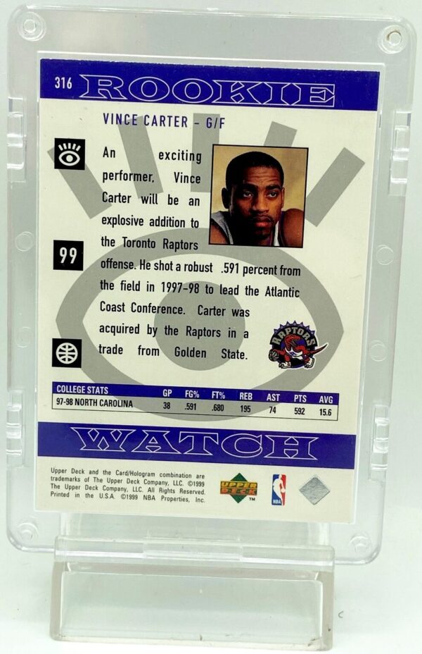 1999 UD Rookie Watch Vince Carter #316 (2)