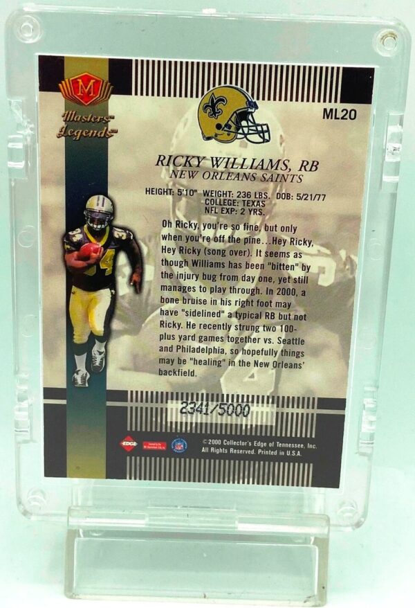 2000 Edge Legends Ricky Williams #ML20 (2) 2000 Edge Legends Ricky Williams #ML20 (2)