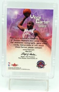 2000 Fleer Vince Carter Facsimile #NNO (2)