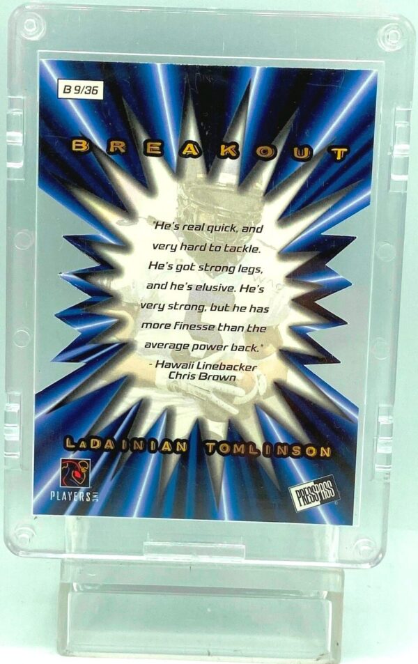 2001 PP LaDainian Tomlinson RC #B9-36 (2) 2001 PP LaDainian Tomlinson RC #B9-36 (2)