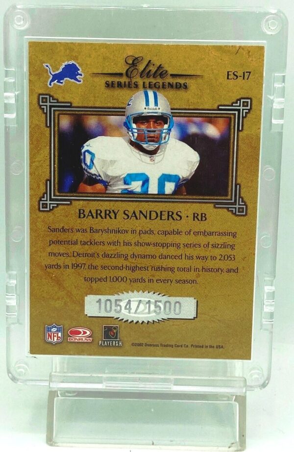 2002 Donruss Barry Sanders ES-17 (2)