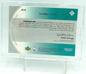 2002 UD MVP Baron Davis Warm-Up #BD-W (2)