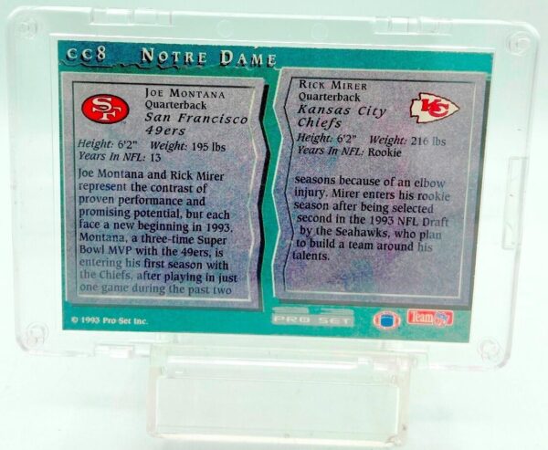 1993 Pro Set CC Joe Montana #CC8 (3) 1993 Pro Set CC Joe Montana #CC8 (3)