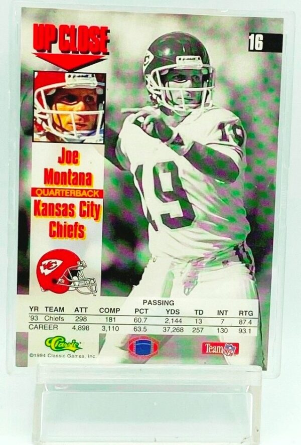 1994 Classic Images Joe Montana #16 (2) 1994 Classic Images Joe Montana #16 (2)