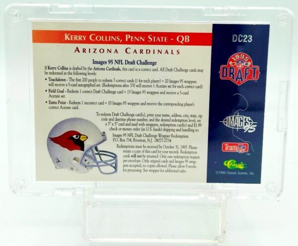 1995 classic Kerry Collins RC #DC23 (2)