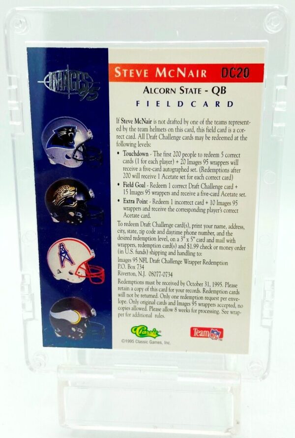 1995 classic Steve McNair RC #DC20 (2) 1995 classic Steve McNair RC #DC20 (2)
