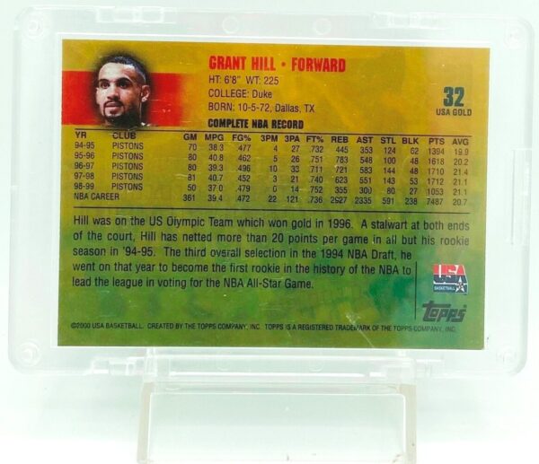 2000 Topps USA Gold Grant Hill #32 (2)