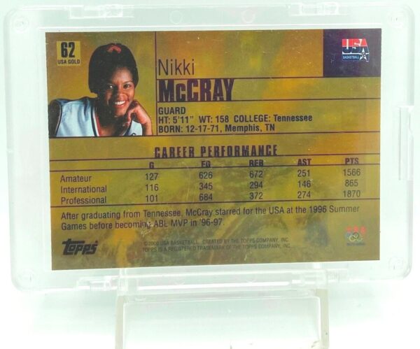 2000 Topps USA Gold Nikki McCray #62 (2)