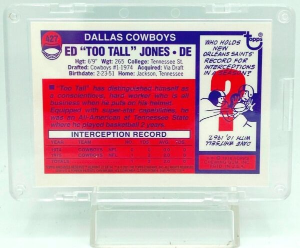 2001 Topps Ed TOO TALL Jones #427 (2)