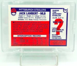 2001 Topps Jack Lambert #220 (2)