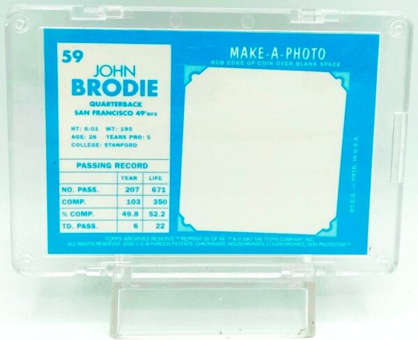 2001 Topps John Brodie #59 (2)