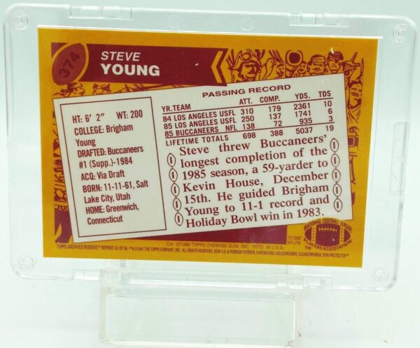 2001 Topps Steve Young #374 (2) 2001 Topps Steve Young #374 (2)