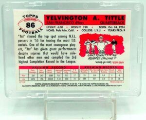 2001 Topps Y A Tittle #86 (2)