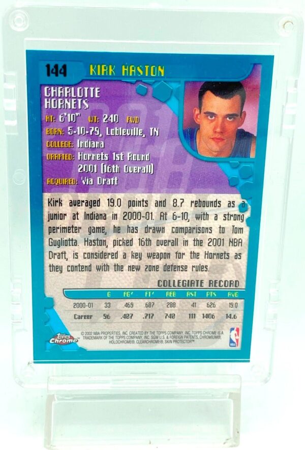 2002 Topps Chrome Kirk Haston 144 (2) 2002 Topps Chrome Kirk Haston 144 (2)