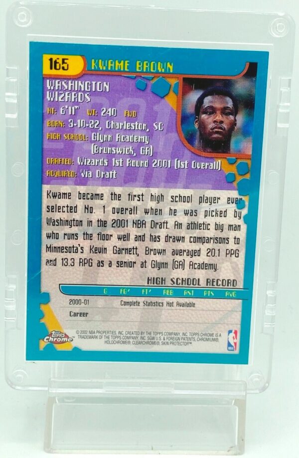 2002 Topps Chrome Kwame Brown #165 (2)