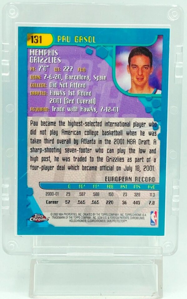 2002 Topps Chrome Pau Gasol #131 (2)