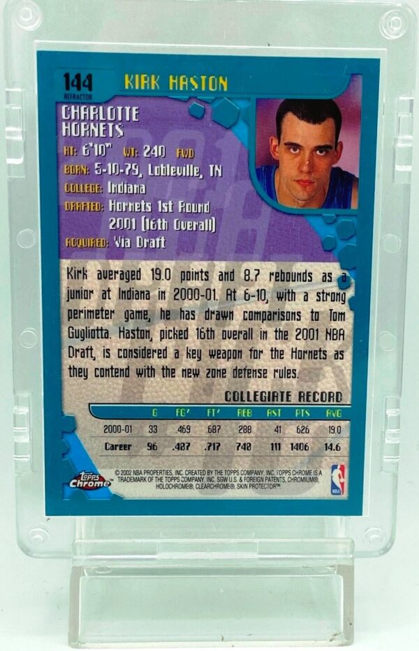 2002 Topps Refractor Kirk Haston 144 (2)