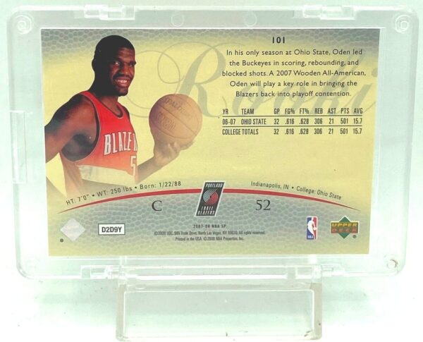 2007 SP Rookie Authentics Greg Oden #101 (2) 2007 SP Rookie Authentics Greg Oden #101 (2)