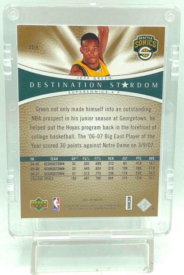 2007 SP Rookie Stardom Jeff Green #DS-4 (2)