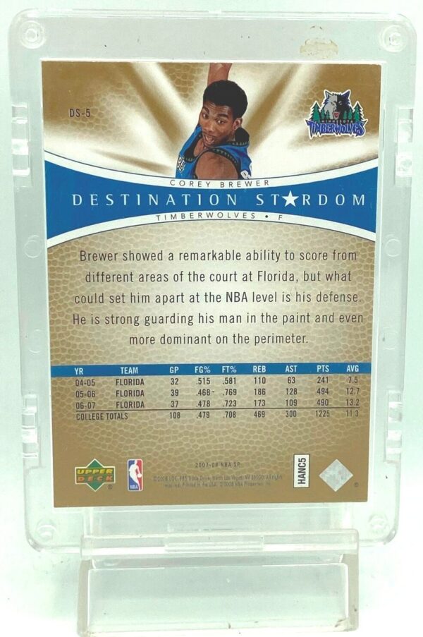2007 SP Rookie Stardom Corey Brewer #DS-5 (2) 2007 SP Rookie Stardom Corey Brewer #DS-5 (2)