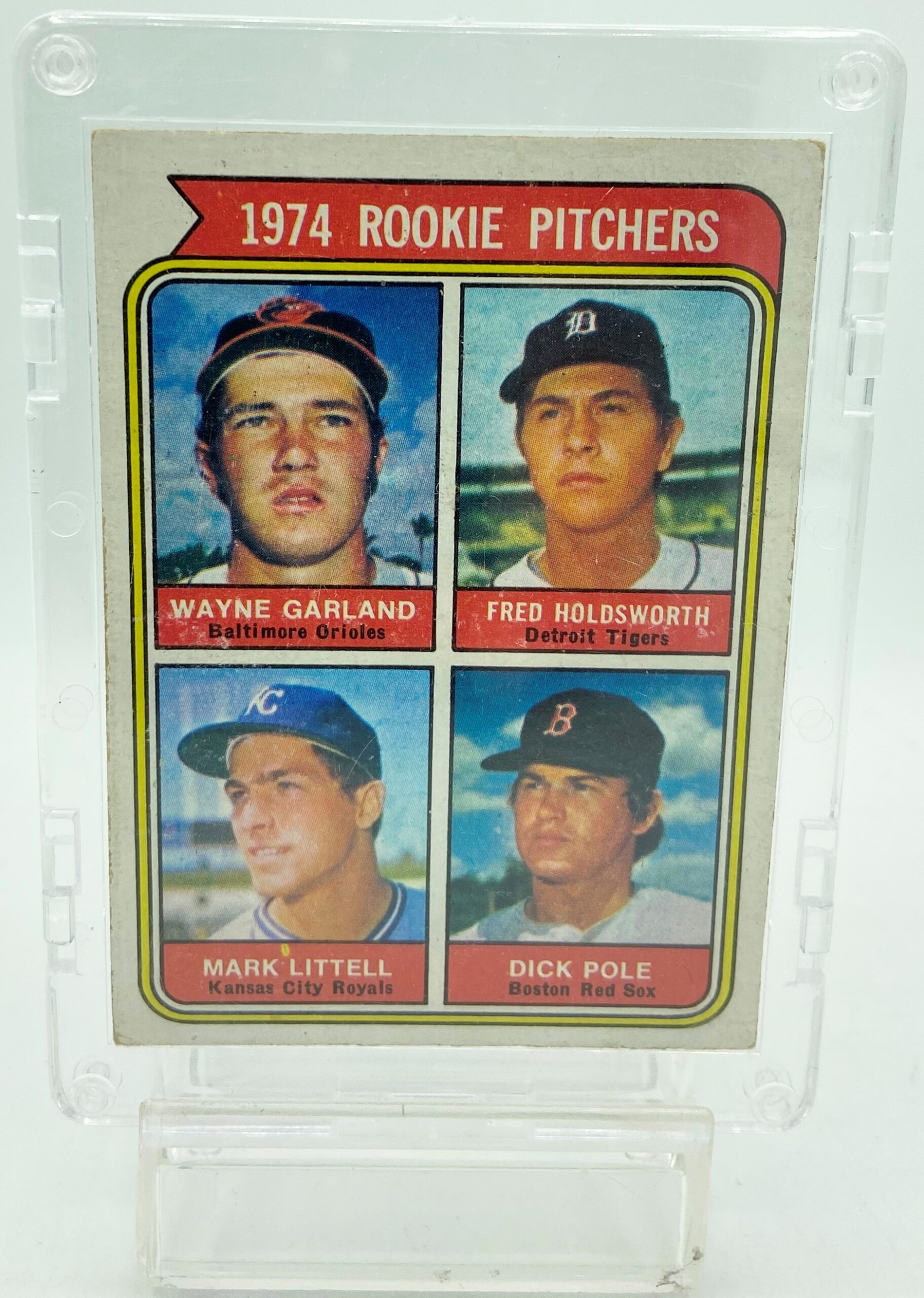 Vintage 1974 Topps Rookie Pitchers Original QuadCard 596 MLB (Rookies