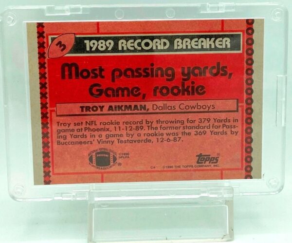 1990 Topps NFL Troy Aikman Card #3 (2) 1990 Topps NFL Troy Aikman Card #3 (2)