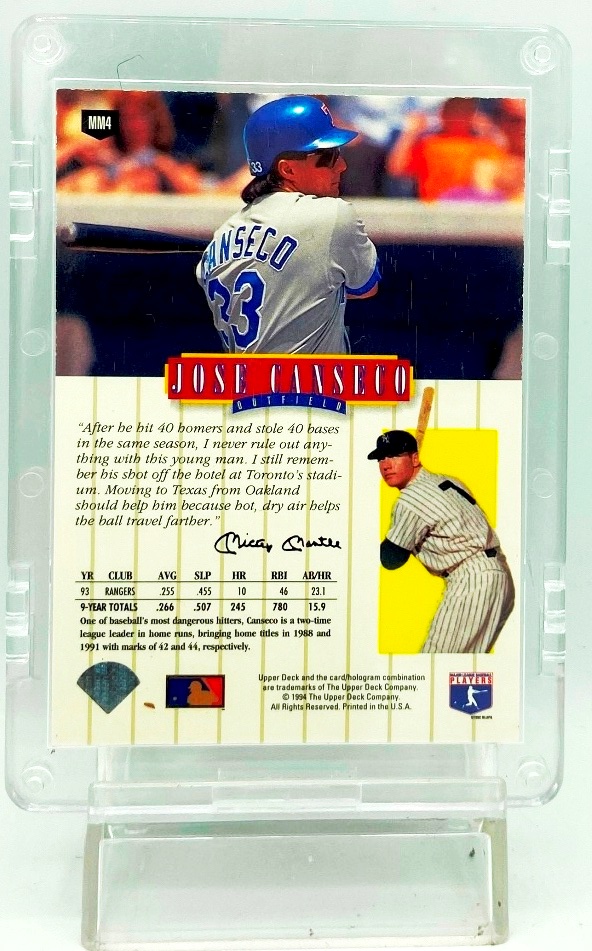 1994 Upper Deck Jose Canseco #MM4 (2)