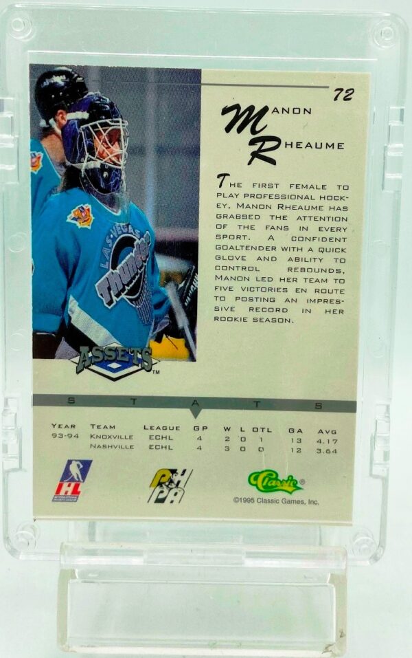 1995 Classic Assets Manon Rheaume #72 (2)