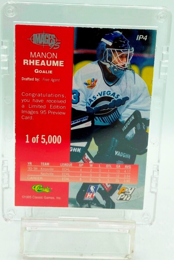 1995 Classic Images Manon Rheaume #IP4 (4)