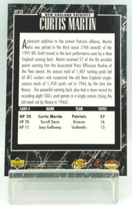 1996 UD Longshot 1st-ROY Curtis Martin (2)